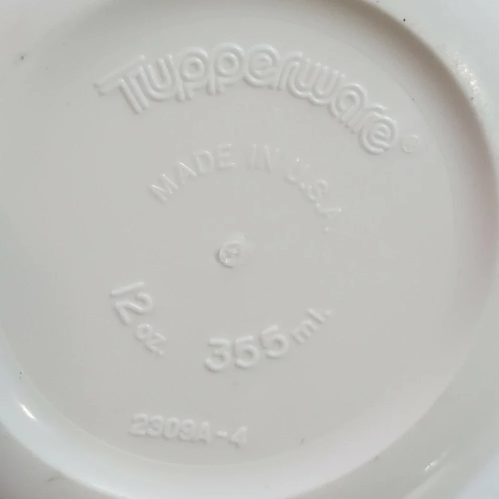 Vintage Tupperware 12 Ounce Creamer & 10 Ounce Sugar Bowl Set Pink Lids